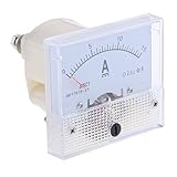 Perfk 直流電流計 アナログ DC電流 テスター 高精度 パネルメーター ポインター 全16種選択 白 - 0-15A