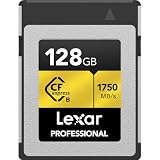 Lexar 128GB プロフェッショナル CFexpress Type B メモリーカード GOLDシリーズ 最大1,750MB/秒の読み取り raw 8Kビデオ録画 PCIe 3.0 および NVMe (LCXEXPR128G-RNENG) 対応