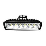 防水機能付き高輝度ワークライト　18W 6LED ブラック