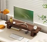 モニター台 机上台 パソコン台 卓上 モニタースタンド PC台 机上ラック 長さ50×奥行20×高さ7/12CM 天然木製 無垢材 耐荷重25kg 組み立て不要 卓上収納 整理整頓