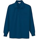 アイトス 吸汗速乾(クールコンフォート)ペン差し付長袖ポロシャツ(男女兼用) 008/ネイビー AZ-10600 L