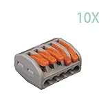 Tiptiper ワイヤコネクタ、ケーブルワイヤコネクタコードコネクタ端子ブロック2/3/5穴工具