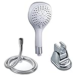Auralum軽量ハンドヘルドシャワーヘッドセットultra-flexibleホース&シャワーマウント シルバー KP867