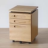 ワゴン デスクチェスト サイドワゴン カラー：ナチュラル