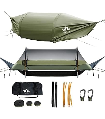 Amazon.co.jp: ハンモック 蚊帳付き 軽量 吊るし 通気性 テント 虫よけ