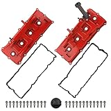 MITZONE アップグレードアルミバルブカバーキット 2004-2016 Nissan Armada Pathfinder Titan NV2500 NV3500 Infiniti QX56 5.6L # 13264-ZE01A 13264-ZE00A (レッド)