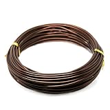 Copeflap アルミワイヤー 3mm アルミ線 針金 太い 全長10m 造形 盆栽 工作 (茶色)
