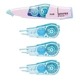 プラス 修正テープ ホワイパーPT 本体 5mm 1個 交換テープ 5mm 3個セット ペールピンク