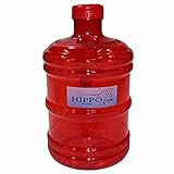 Hippo 1ガロンBPAフリー再利用可能なプラスチック飲料水Big MouthボトルコンテナJug withホルダーDrinking Canteen レッド