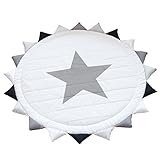 プッパプーポ サニーラグマット 【one starグレー】 新生児から対象 お花型のかわいいプレイマット ギフトにぴったりな花束型パッケージ