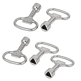 uxcell トライアングルスパナキー マテル セキュリティロック 引き出しキャビネット 5個入り