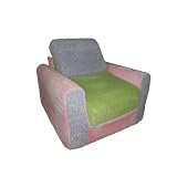 Fun Furnishings Chair Sleeper, Pink Lilac Green Chenille [並行輸入品]