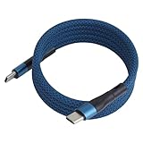 KOYOKOMA USB Type-C ケーブル 1m マグネット 磁気 ケーブル MAX 3A 60W PD対応 データ転送 Type-C to Type-C USB C to C 急速充電 収納 持ち運び便利 （ピーコックブルー）