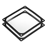 uxcell 2枚 PC ケースファン 防塵 グリル 140x140mm マグネットグリル PCダストフィルター ナイロン製 防塵メッシュ 黒