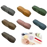 bath&bath 平ゴム ゴム紐 弾性バンド カラー 手芸 ハンドメイド 裁縫 各長さ5ｍ 幅2㎝ 7色 (Cセット)