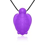 Siliconies Turtle Pendant - Silicone Necklace (Teething/Nursing/Sensory) (Purple) [並行輸入品]