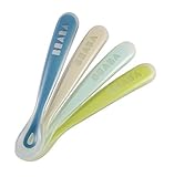BEABA First Stage Silicone Spoons - Set of 4 Assorted [並行輸入品]