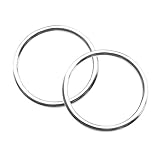 Non-brand 2個　ステンレス鋼　丸い円形　手工芸品　ウェビングボート　4×40ミリメートル