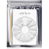 atrico（アトリコ）球体パール ホワイト 3サイズ（ケース・ウッドスティック付）ネイルパーツ レジンクラフト