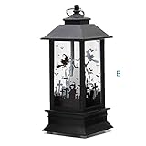 Holdego ハッピーハロウィン LEDキャンドル LEDティーライト、 模擬火炎光 屋内&屋外パーティーのための面白い装飾キャンドル (小さい, B)