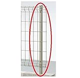 LIXIL 新日軽　メッシュマイアミフェンス8A型　自在柱（スチール）　600用　　【リクシル】　【スチールフェンス　柵】 　ステン