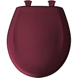 Round Closed Front Plastic Toilet Seat with Cover, Ruby [並行輸入品]