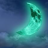 Marsway Creative (3018.5cm) Crescent Moon Glow in the Dark Night Luminous Art Wall Decal Sticker Dec
