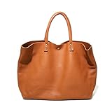 【ピンクバッグ】シンプルなデザインで 大容量バッグ/a4バッグ/通勤バッグ (TanBrown)