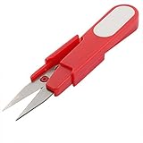 DealMuxプラスチック製のハンドル釣りラインクロスステッチ糸シザーカッターレッド