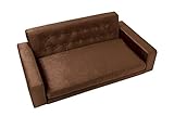フロアソファ 2人掛け ローソファ ローソファー ソファ おしゃれ こたつ 2P ノスタルジック アンティーク インテリア 家具 (ブラウン)