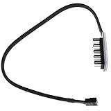 Perfk 5ウェイ　PWM　スプリッタ　ハブ　4ピン/ 3ピン　CPU　コンピュータ　ファン　黒　スリーブ　12V　