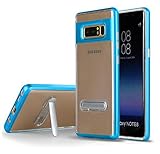 サムスン Galaxy S8 PC TPU スタンドケース-Auroralove サムスン S8 スリム クリア クリスタル TPU+ ハードポリカーボネートフレーム ゴム製バンパーカバー サムスンサ