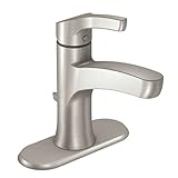Moen wsl84733 Danika単穴浴室の蛇口 – IncludesメタルポップアップドレインA、 N/A WSL84733SRN 1