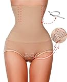 Invisableストラップレスボディシェイパーハイウエスト腹部コントロールパンティースリムヒップアップ カラー: ベージュ