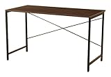 シンプルデスク 便利なUSBポート付き 120センチ幅 奥行60センチ NY-DK-120-60 ブラック/ブラウン