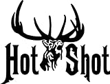 トップ販売デカール – 価格Reduced :ホットショット文字レタリングwith Deer Buckイメージ動物狩猟ハンターMan Gun画像アート – 女の子のレディース子供用ベッド部屋スポーツ趣