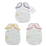 Keefe 赤ちゃん 6重ガーゼ汗取りパッド 天使の羽 背中ガーゼ (3枚セット） (L, B)