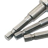 3ピース/セット1/4 "3/8" 1/2 "六角パワードリルドライバーソケットレンチアダプタ延長バービット高品質
