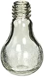 Torre & Tagus 902059A Lightbulb Glass Crackle Vase, Short, Smoke [並行輸入品]