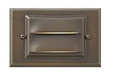 Hinkley Lighting 1546MZ Brass Horizontal Deck Light, 12 Watt T5 Wedge Base Light Bulb, Matt Bronze [