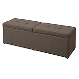 山善(YAMAZEN) スツール 収納ベンチ 幅120 カーキ FBS-120(DBR)F