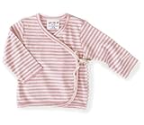 Sckoon Organic Cotton Striped baby Kimono Sakura Pink 6 - 12 Months by Sckoon Organics [並行輸入品]