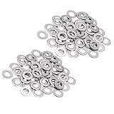 B Blesiya M3 M4　フラットワッシャー　平座金　ガスケット　ステンレス鋼　スクリュー　ボルト　約200個入り