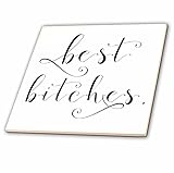 3drose Lenas写真 – 面白い引用 – Best Bitches – 彼女と彼女 – Best Friends – Besties – タイル 8-Inch-Glass ct_264060_