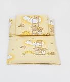 Pram, cot BABY BEDDING SET, duvet approx. 70x50cm + pillow, nursery, toddler (pattern: bears in heav