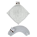 Angel Dear Blankie and Curved Pillow Raccoon Set by Angel Dear