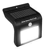 ボンコシ　LED ソーラーライト 人感センサー+光センサー 高輝度 屋外照明/軒先/壁掛け/駐車場/庭先/防犯用/玄関周りなど対応