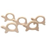 Amyster 5pcs Wooden Snail/Turtle Pendant Teething Teether Baby Teether Natural Eco-friendly Montesso
