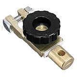 Spurtar(スパーター)バッテリーキルスイッチ B端子用 電源切断スイッチ マイナス端子 12V/24V 自動車用 バッテリターミナル 回転式 バッテリ上がり防止 真鍮メッキ ABTD-122G (1, 黒)