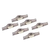 6pcs  取替戸車　交換用戸車　窓　ローラー　金属製　長さ62mm